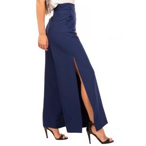 Designer NORA BARTH Wide Leg Side-Slit Trousers